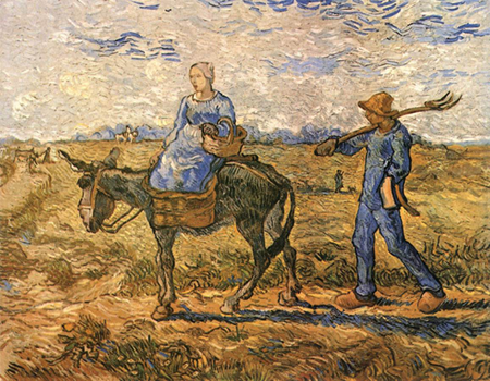 빈센트 반 고흐(Vincent van Gogh) 아침 - 일하러 가는 농군 부부(Morning - Peasant Couple Going to Work (after Millet)) 