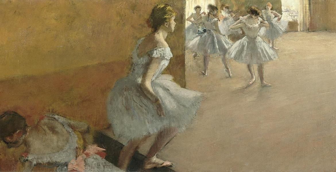 에드가 드가, 계단을 오르는 발레리나들, 1890