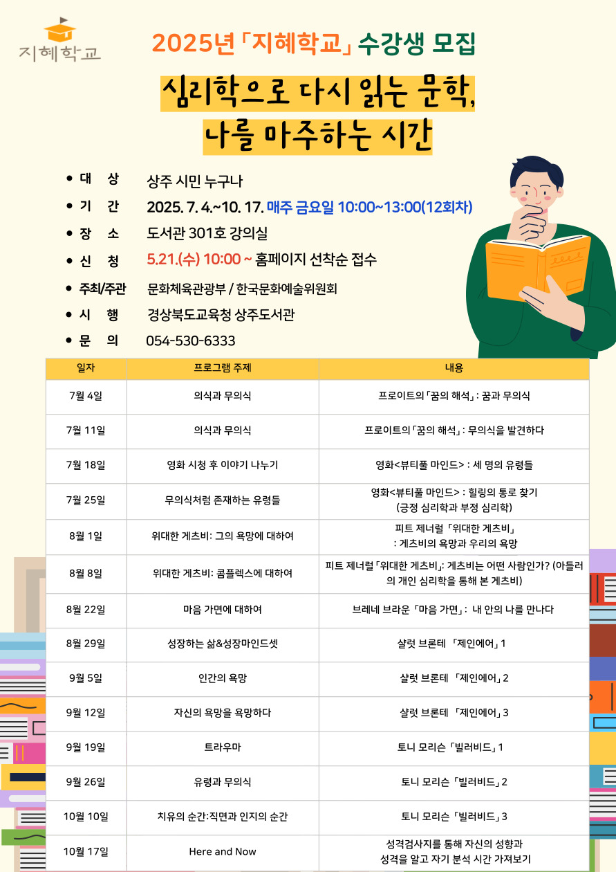 심리학으로 다시 읽는 문학, 나를 마주하는 시간 이미지