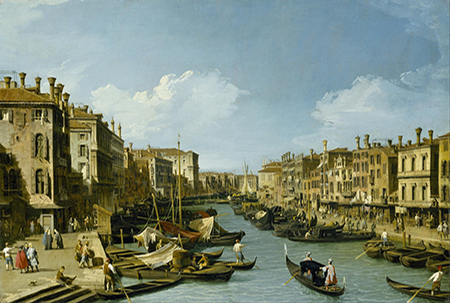 카날레토(Canaletto)의 <리알토 다리 부근 카날레 그란데 광경(The Grand Canal near the Rialto Bridge)>