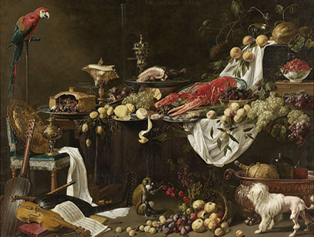 아드리엔 반 우트레히트(Adriaen van Utrecht)의 <연회상 정물화(Banquet Still Life)>
