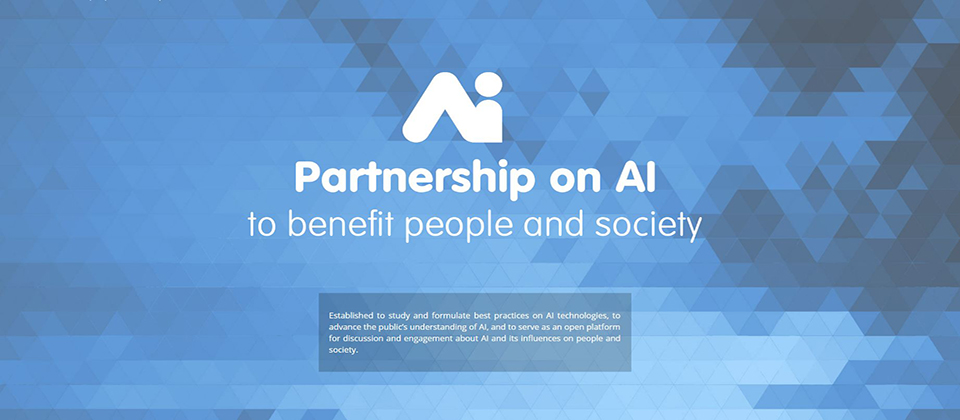 파트너십 온 AI(Partnership on AI) 홈페이지 대표이미지