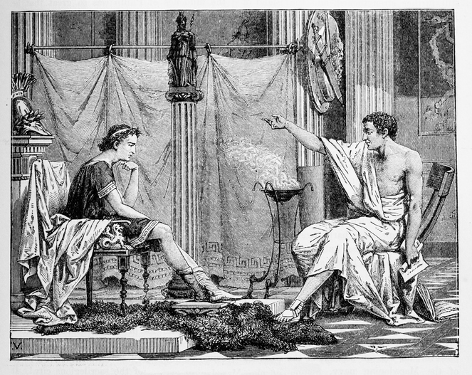 아리스토텔레스와 그의 제자 알렉산더