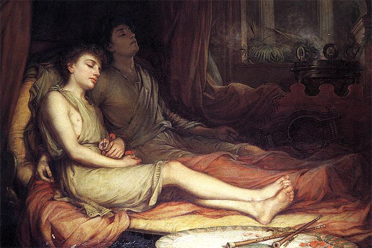 존 워터하우스 <잠의 신 히프노스와 그의 쌍둥이 형제인 죽음의 신 타나토스>, 1874.