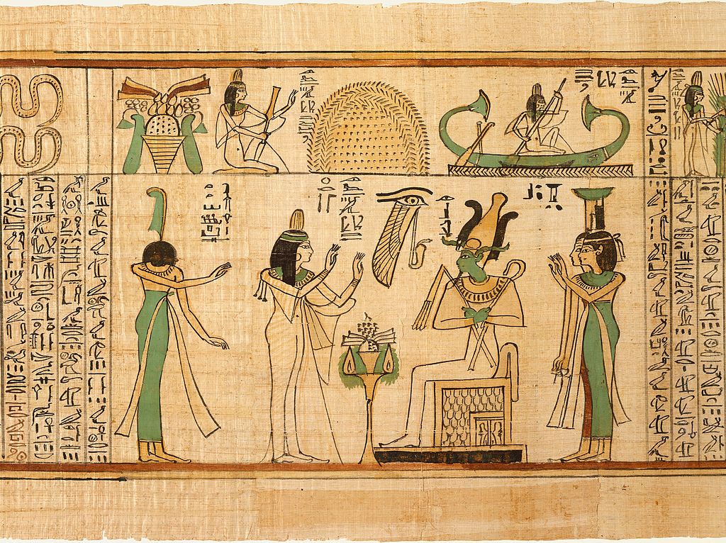 고대 이집트 시절 관속에 미이라와 함께 넣어둔 사후세계에 대한 안내서 ‘사자의 서’(이미지 출처 : 위키백과)