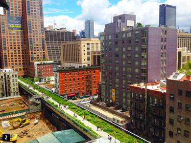 뉴욕에 위치한 The High Line 모습