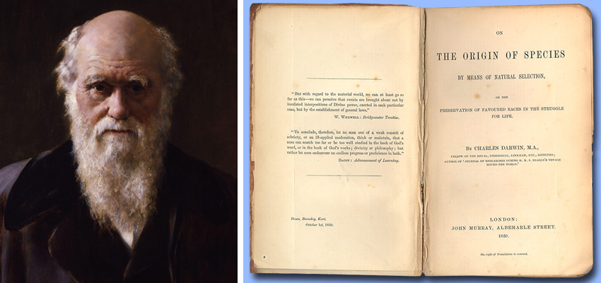 찰스 다윈과 그의 책 『종의 기원』