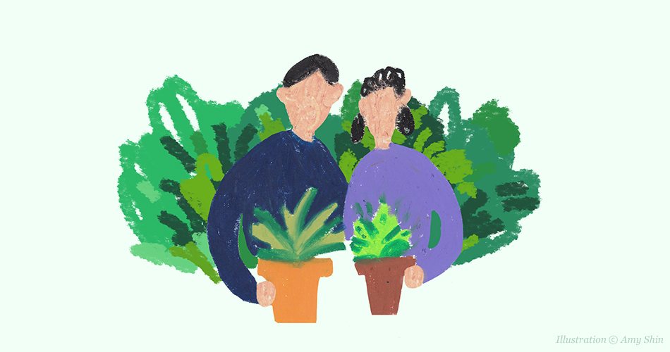 부모님이 식물을 무척 좋아하신다. Illustration ⓒ Amy Shin