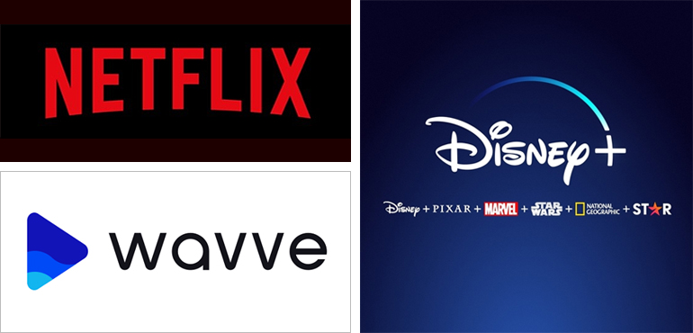 ‘NETFLIX’, ‘wavve’, ‘Disney+:Disney+PIAR+MARVEL+NATIONAL GEOGRAPHIC+STAR’