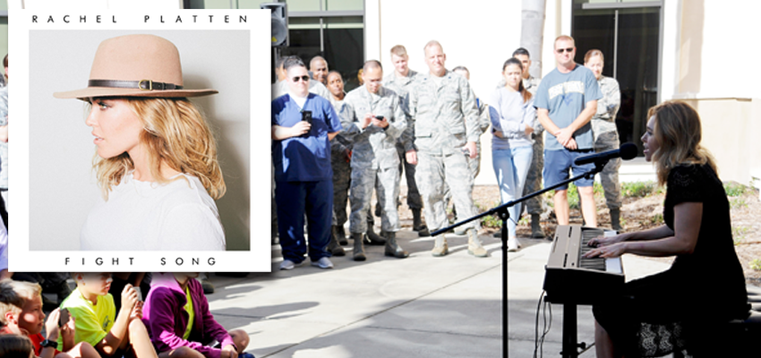 레이첼 플랫튼 ‘투쟁의 노래’ / 맥딜 공군기지 내 의료기관에 방문해 노래를 불러주는 레이첼 플랫튼