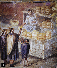 로마 시민들은 시장에 가서 공짜로 빵을 배급받을 수 있었다