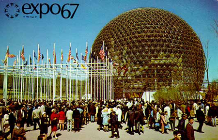 1967년도 캐나다 몬트리얼에서 개최된 세계박람회의 미국관